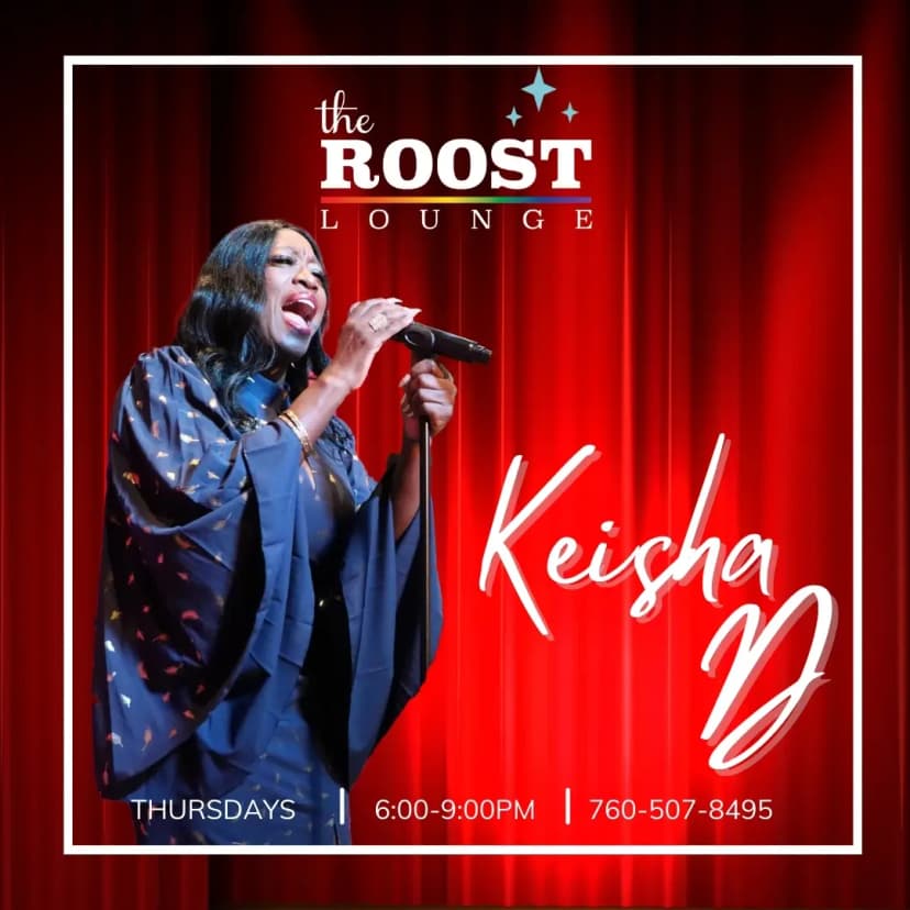 A photo of Keisha D. The text reads "Thursdays 6:00 - 9:00pm"